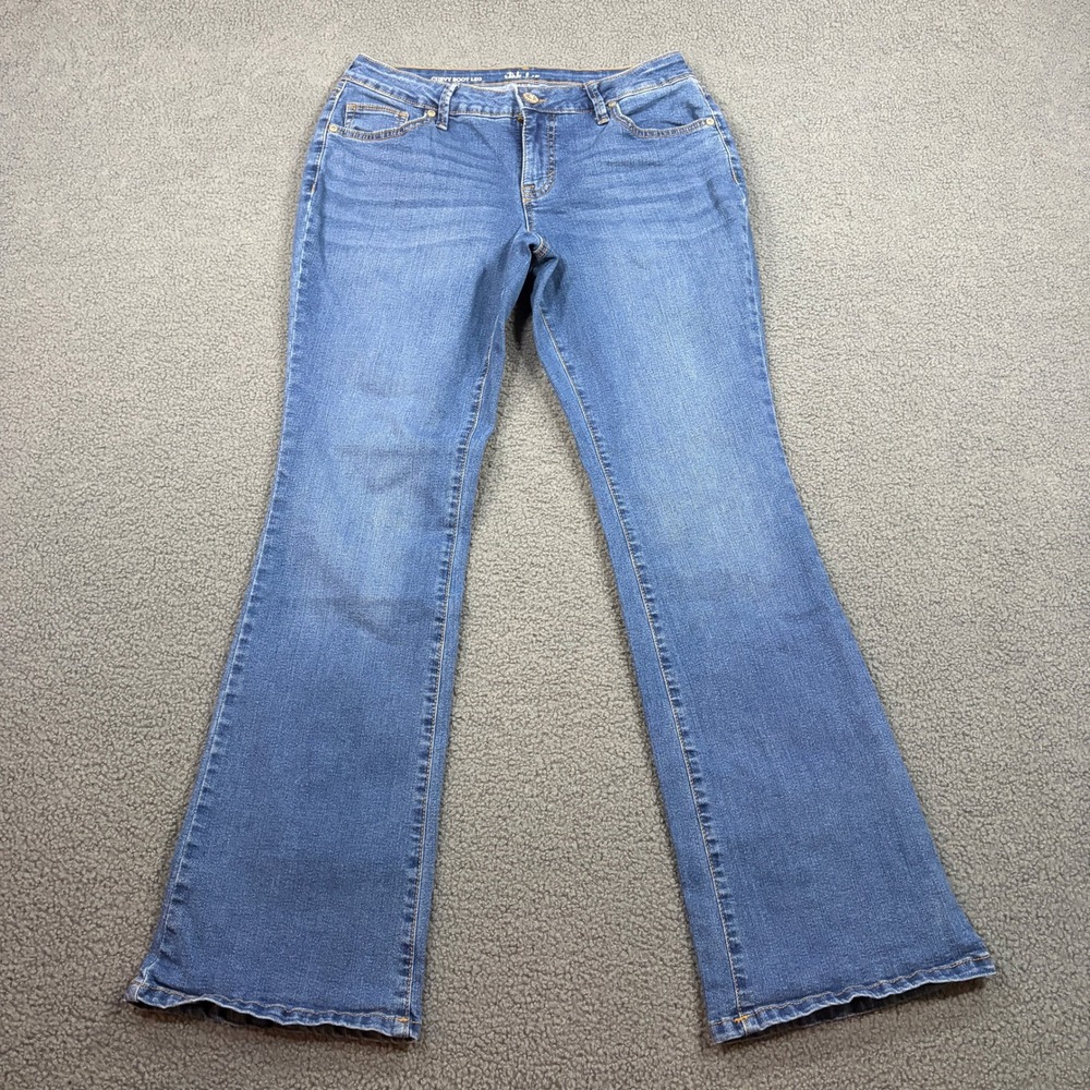 Style & Co Jeans Womens 6S Blue Curvy Boot Leg Mid Rise Stretch Denim 57204